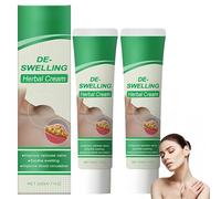 Crème détoxifiante lymphatique aux herbes, Crèmes anti-gonflements pour les jambes, Lotion apaisante naturelle anti-cellulite pour le cou et les aisselles, Favorise une peau plus ferme (2 Pièce)