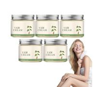 Crème d'igname bio pour femme - Crème réconfortante à l'igname, Lotion nourrissante pour le corps et le confort pendant la ménopause, Lotion équilibrante pour le corps, Riche en vitamines (5 boîtes)