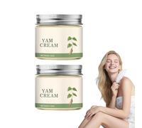 Crème d'igname bio pour femme - Crème réconfortante à l'igname, Lotion nourrissante pour le corps et le confort pendant la ménopause, Lotion équilibrante pour le corps, Riche en vitamines (2 boîtes)