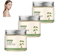 Crème d'igname, crème apaisante et équilibrante naturelle pour femmes, anti-âge, raffermissante et nourrissante pour la peau, adoucissante et hydratante, convient à tous les types de peau (3pcs)