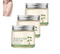 Crème d'igname sauvage, crème pour le corps pour l'équilibre hormonal pour les femmes, apaise la peau et soutient, aide à réduire les bouffées de chaleur et les sueurs nocturnes (3pcs)
