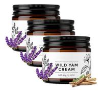 Crème d'igname sauvage pour l'équilibre hormonal, crème d'igname sauvage bio, crèmes hydratantes pour le corps à la vitamine E et à l'aloe vera, lotion visage et corps pour peau sèche (3PCS)