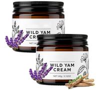 Crème d'igname sauvage pour l'équilibre hormonal, crème d'igname sauvage bio, crèmes hydratantes pour le corps à la vitamine E et à l'aloe vera, lotion visage et corps pour peau sèche (2PCS)