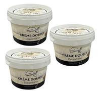 Crème Double de la Gruyère x3 - Crème Suisse Artisanale 51% MG - Texture Onctueuse & Veloutée - Idéale avec Meringues, Fruits & Desserts - Produit Authentique Sans Additifs - 3 Pôts de 200g