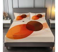 Crème Drap Housse 140 x 200 cm Lignes Géométriques Bohemian Industry sont Simples, Doux Résistant Anti-Plis Élastique Tout Autour - Antidérapants Résistant aux Rides Drap Housse en Microfibre