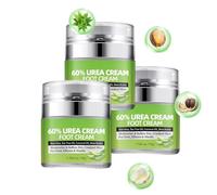 Crème d'urée 60% pour les pieds, force maximale, pour les pieds secs et crevassés, les coudes, les genoux, les talons et les mains, hydratation en profondeur et adoucit la peau sèche (3pcs)