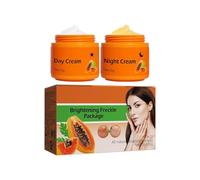 Crème Éclaircissante et Anti-Imperfections à la Papaye, une crème douce de jour et de nuit, illumine et hydrate la peau, atténue les taches brunes et laisse la peau éclatante et saine.