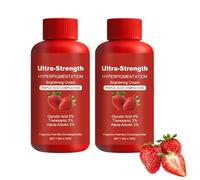 Crème éclaircissante pour le corps à la fraise, Crème exfoliante resurfaçante ultra-forte, Texture douce et soyeuse, Crème éclaircissante pour un teint irrégulier