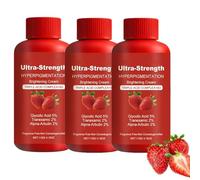 Crème éclaircissante pour le corps à la fraise, Crème exfoliante resurfaçante ultra-forte, Texture douce et soyeuse, Crème éclaircissante pour un teint irrégulier