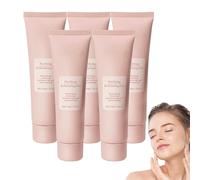 Crème éclaircissante pour le visage, Gel exfoliant purifiant doux, Gommage hydratant nettoyant en profondeur pour la plupart des types de peau, convient aux peaux sensibles - Sans huile (5 pièces)