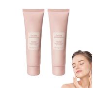 Crème éclaircissante pour le visage, Gel exfoliant purifiant doux, Gommage hydratant nettoyant en profondeur pour la plupart des types de peau, convient aux peaux sensibles - Sans huile (2 pièces)