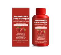 Crème éclaircissante triple acide à la fraise, formule nourrissante pour une peau douce et soyeuse, enrichie en agents hydratants, 118 g, texture lisse et soyeuse.