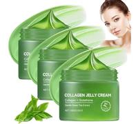 Crème En Gelée Au Collagène, Crème Hydratante Et Anti-âge, Réduit Les Ridules Et Le Teint Terne, Stimule L'élasticité, L'hydratation Et L'éclat De La Peau, Tous Types De Peau (3 bouteilles)