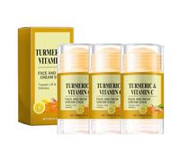 Crème en stick visage et cou au curcuma et à la vitamine C - Baume hydratant anti-âge raffermissant pour raffermir, lifter et lisser les rides - Hydratant naturel pour peaux sèches et relâchées (3)