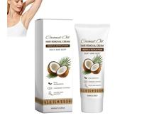 Crème épilatoire à l'huile de noix de coco, crème épilatoire indolore à l'huile de noix de coco, crèmes épilatoires pour hommes et femmes, crèmes épilatoires intimes douces pour les jambes. (1PCS)