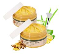 Crème Exfoliante Visage Au Curcuma, Gommage Visage Au Curcuma, Exfoliant Naturel Pour Un Nettoyage En Profondeur Et Un Effet Rajeunissant (2 pièces)