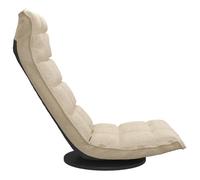 Crème Fauteuil/Chaise longue pivotante de sol - SOLOMON - Moderne - Crème Tissu CCC2557