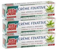Crème fixative dentier - Lot de 3 tubes - Maintien longue durée - Confort & fixation prothèse dentaire - Usage quotidien
