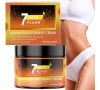 Crème flash hot energy 7 jours, crème corps raffermissante et hydratante, soin raffermissant hydratant pour la peau bras, taille, jambes & abdomen, crème quotidienne légère absorption rapide (1pcs)