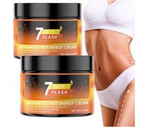 Crème flash hot energy 7 jours, crème corps raffermissante et hydratante, soin raffermissant hydratant pour la peau bras, taille, jambes & abdomen, crème quotidienne légère absorption rapide (2pcs)