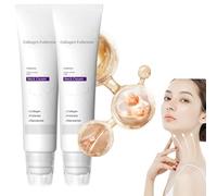 Crème for le cou Magic Collagen Fullerene - Soins du cou avec peptides de collagène avec cinq rouleaux, peau raffermissante, massage tout autour(2pcs)