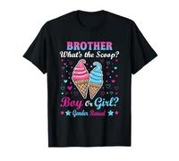 Crème glacée Brother : What's The Scoop, Gender Reveal Correspondance T-Shirt