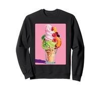 Crème glacée colorée été Dessert Art Tropical esthétique Sweatshirt