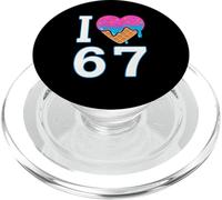Crème glacée I Love 67 Meme Heart 6 7 Merch Stuff Six Seven PopSockets PopGrip pour MagSafe