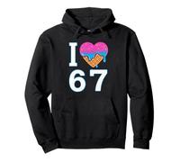 Crème glacée I Love 67 Meme Heart 6 7 Merch Stuff Six Seven Sweat à Capuche