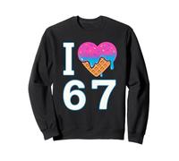 Crème glacée I Love 67 Meme Heart 6 7 Merch Stuff Six Seven Sweatshirt