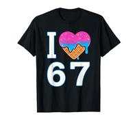 Crème glacée I Love 67 Meme Heart 6 7 Merch Stuff Six Seven T-Shirt