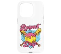 Crème glacée Softball Drip Respect The Drip Softball Player Coque pour iPhone 15 Pro
