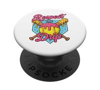 Crème glacée Softball Drip Respect The Drip Softball Player PopSockets PopGrip Adhésif