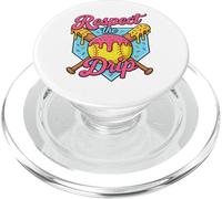 Crème glacée Softball Drip Respect The Drip Softball Player PopSockets PopGrip pour MagSafe