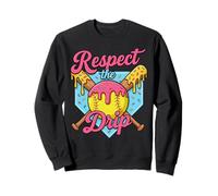 Crème glacée Softball Drip Respect The Drip Softball Player Sweatshirt