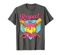 Crème glacée Softball Drip Respect The Drip Softball Player T-Shirt