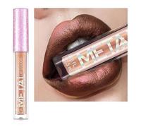 Crème Gloss à lèvres, 12 couleurs rouge à lèvres liquide métallique Gloss à lèvres anti-adhésif verre glace à lèvres maquillage perle beauté maquillage (03-FINITION SHIMMER)