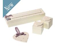 Crème, gris Nouveau bébé en bois Boîte souvenir Ensemble de 1st Tooth, Curl et boîtes de d'acte de naissance