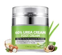 Crème hydratante à 60 % d'urée avec 2 % d'acide salicylique, crème hydratante maximale pour les pieds et les mains pour peaux sèches et craquelées, élimine les callosités non parfumées, exfoliant pour