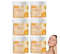 Crème hydratante à la vitamine C, crème hydratante longue durée pour le visage et le corps, crèmes de soin quotidiennes légères et non grasses, crèmes qui illuminent le teint. (6PCS)