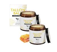 Crème hydratante au suif de bœuf nourri à l'herbe - Crème visage et corps profondément nourrissante et hydratante pour peaux sèches et sensibles, au miel et à l'huile de graines de jojoba (2)