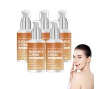 Crème hydratante éclaircissante pour le visage pour femmes - Crème hydratante de jour et de nuit à l'acide hyaluronique et à la niacinamide - Stimulateur d'éclat pour les taches brunes (5 bouteilles)