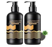 Crème Hydratante Et Coiffante À L'élastine Pour Cheveux Bouclés, Scelle La Brillance, Crème Luxueuse Nourrissante Et Légère Pour Les Cheveux Bouclés Secs Et Abîmés (2pcs)