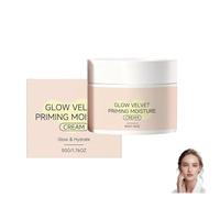 Crème hydratante Glow Velvet Primer, flouteur de pores et base de préhension du maquillage, hydratant et base en un pour une texture lisse pour tous les types de peau, 50 g (1PC)