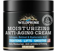 Crème hydratante pour homme - Anti-âge et rides - Fabriquée aux États-Unis - Collagène, acide hyaluronique, vitamines E & A, huile d'avocat - Lotion après rasage - Soin de la peau du visage -
