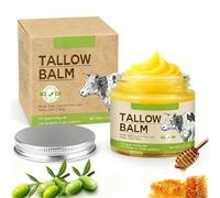 Crème hydratante pour la peau au beurre naturel,100% Naturel Biologique Baume au Suif et au Miel pour le Visage et le Corps, Beef Tallow Crème pour Tous Types de Peau