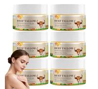 Crème hydratante pour le corps au suif de bœuf, lotion nourrissante et réparatrice en profondeur pour les peaux sensibles, hydratant apaisant pour le corps au suif, hydratation intense (6PCS)
