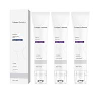 Crème hydratante raffermissante pour le cou au collagène et au fullerène magiques, Crème de soin pour le cou, pour une peau souple et douce, aux peptides de collagène, Hydratation intense, Lisse Rides