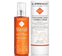 Crème Hydratante Visage BIO 100ml aux 5 Acides Hyaluroniques, Vitamine C, Hexapeptide & Rose Damascena | Soin Anti-Âge Naturel | Anti-Rides, Élastifiant et Éclat | Made in Italy