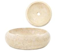 (Crème)Lavabos - Magnifique Lavabo 40 x 12 cm Marbre Crème 68508